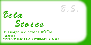 bela stoics business card